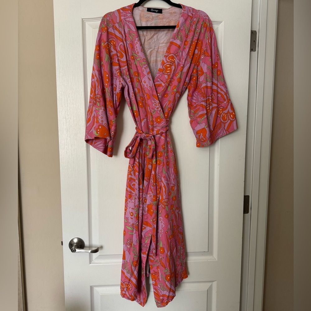 Cravings - The Dolcezza Wrap Robe in Rosa - Picture 6 of 12
